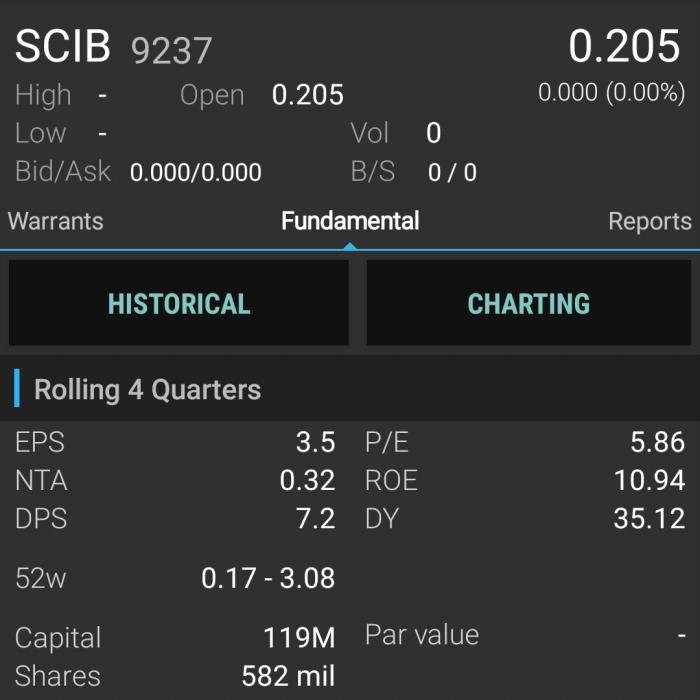 scib 52 weeks high and low