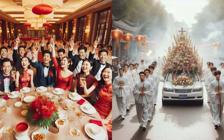 wedding and funeral