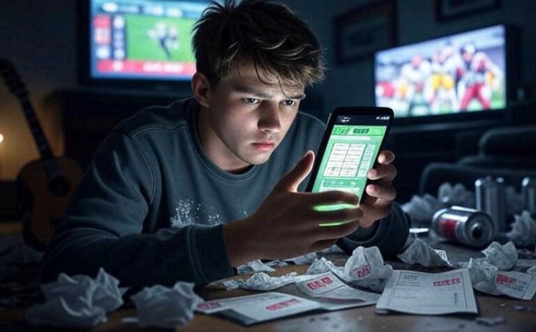 young men sports betting